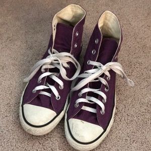 Purple high top Converse